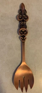 WILD EYE DESIGN COPPER SERVING FORK SALAD SERVER 11” Long - Bild 1 von 4