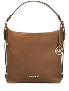 Michael Kors Bedford Large Acorn Brown Pebble Grain Leather Hobo Shoulder Bag - Picture 1 of 6