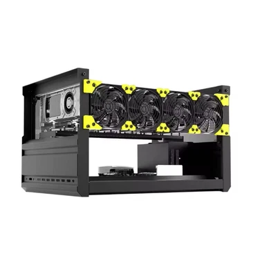 VEDDHA T3 6 GPU Mining Rig frame Aluminum Stackable For  Miner Unassemble no fan - Image 1 of 4