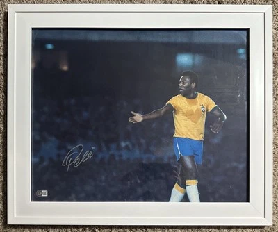 Foto autografiada por Pelé de 16x20 Beckett certificado de autenticidad Foto 1 de 4