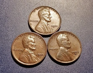 Centavos Lincoln de grado medio-alto 1931-P, 1932-P y D - Imagen 1 de 2
