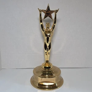 Telly Award Star Man Style Trophy Gold Tone 4.4 Lb Award Statuette 14.5" Tall - Picture 1 of 11