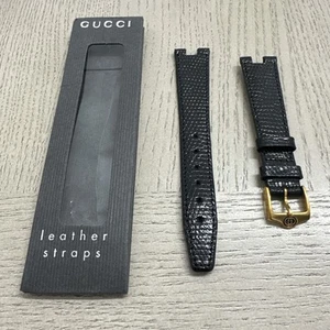 Gucci Authentic Genuine Black Crocodile Leather Watch Strap 18MM - Picture 1 of 3