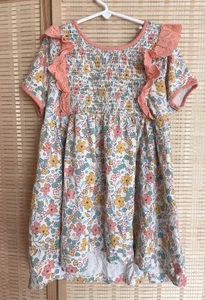 Matilda Jane Dream Chasers gesmoktes Swing-Tunika-Top mit Blumenmuster und Ösen Mädchen Gr. 16 SIEHE - Bild 1 von 11