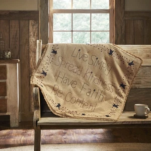 Pip Vinestar Burlap Lap Throw 32Wx32L - Picture 1 of 6