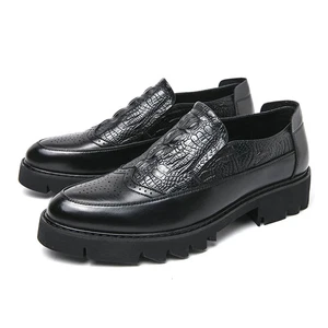 Herren Halbschuhe Dicke Sohlen Elegant Schuhe Leder Formell Business Outdoor Flache Schuhe - Bild 1 von 16