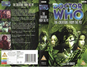 Doctor Who: The Creature from the Pit VHS Cover Signed by MAT IRVINE - Imagen 1 de 1