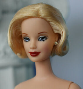 Nude blonde Hair Bob Mackie Barbie Doll TnT Grey Blue Eyes deboxed for OOAK