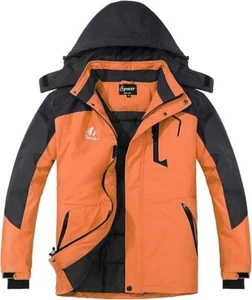 Spmor Women's Orange Waterproof Ski Hooded Snowboard Snow Coat Jacket Sz M - Picture 1 of 7