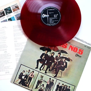 ORIGINAL 1966 MONO RED VINYL THE BEATLES NO. 5 VINYL LP ODEON JAPAN EX RARE - Picture 1 of 8