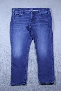 Arizona Jeans Juniors 19 Blue Mid Rise Skinny Dark Wash Stretch Denim 38x28 - Picture 1 of 11