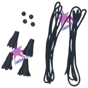 CC Nuevos Zapatos con Cordones Gillie Brogues Borlas Negras y Cuero - Imagen 1 de 6