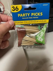 Amscan Amscan Football Flag Finger Food Plastic Picks (36pc Set) Novelty Servewa - Picture 1 of 2