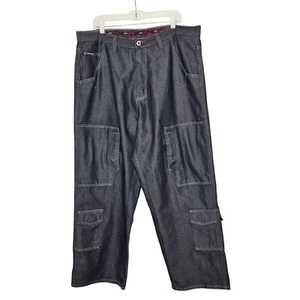 Southpole Vintage Y2k 90s SPG Function Denim Cargo Pants Wide leg Streetwear 40 - Picture 1 of 14