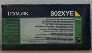 Lexmark 802XYE tóner amarillo amarillo para CX510 EMBALAJE ORIGINAL A - Imagen 1 de 1