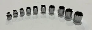 Snap On 10 Pc 3/8 Drive Socket Set. 5/16 To 7/8      6 Point Shallow  Pre-owned - Picture 1 of 2