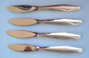 4 Sterling Handle Reed Barton Diamond Butter Spreaders 6.8 inch Stainless Blade - Picture 1 of 6