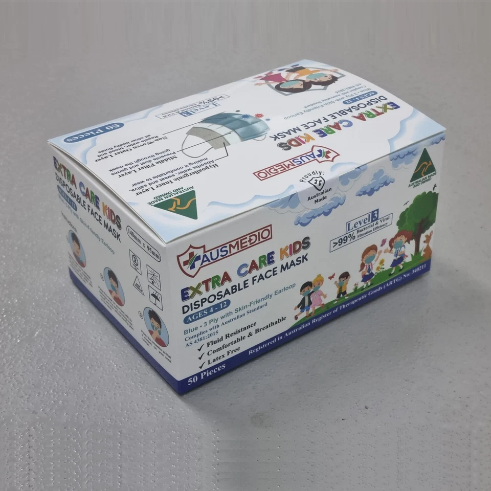 Ausmedio Level 3 Medical Surgical Disposable Face Mask 50pcs - Australian Made