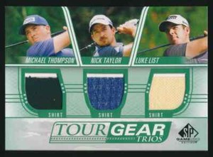2021 SP Game Used Golf Tour Gear Trios #TG3-LTT 2 Michael Thompson Nick Taylor