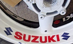 8 x Suzuki wheel stickers 7- 9 year quality vinyl , any colours shaped to fit. - Picture 1 of 3