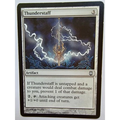 MTG Magic The Gathering Thunderstaff Artifact Card Dominaria - Image 1 of 2