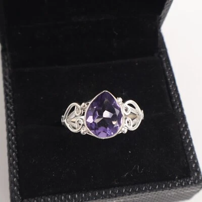 Iolite Gemstone 925 Sterling Silver Ring Handmade Jewelry Ring For Gift - Image 1 of 2