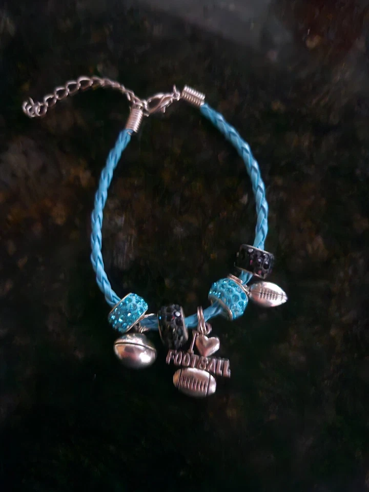 Carolina Panthers Jacksonville Jaguars NFL 足球主题串珠小饰品手链 — 第 1/1 张图片