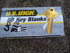 50-PACK US LOCK US21RU4 Blank Keys for Locksmiths Locks Brass New in Box - Picture 1 of 3