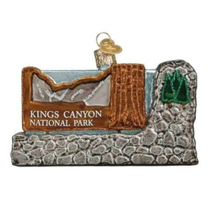 Old World Christmas KINGS CANYON NATIONAL PARK (36283) Glass Ornament w/ OWC Bx - Picture 1 of 3