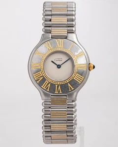 Cartier Must 21 Quartz w/Cream Dial! 31mm Midsize Wristwatch! - Picture 1 of 9
