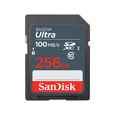 SanDisk Ultra  256GB SD Card SDXC 100MB/s Class 10 UHS-I - SDSDUNR-256G-GN3IN - Image 1 of 4