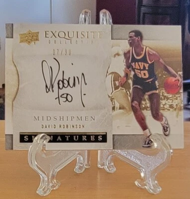 RARE-2013 Upper Deck-David Robinson-Exquisite Collection Midshipmen-Auto #S-DR - Image 1 of 4