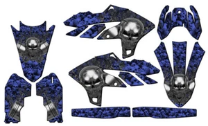 2023-2025 YZ 450 F FLAMING GEARHEAD Blue Senge Graphics Kit Compatible - Picture 1 of 10