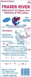 Mapa de pesca del río Fraser (Vancouver to Hope, incluidos los lagos Pitt y Harrison) - Imagen 1 de 1