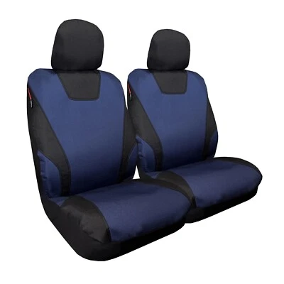 Waterproof Canvas Front Car Seat Covers Blue Black For Hyundai Sonata - Image 1 of 4
