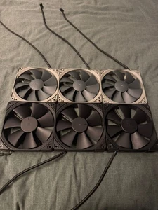 3 x NF-F12 indistrialPPC-2000 PWM & 3 x NF-P12 redux-1700 PWM Noctua Fan Bundle - Picture 1 of 5