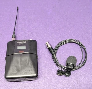 Shure QLXD1 Wireless Bodypack Transmitter Band J50 572-636 MHz w/ Lapel Mic - Picture 1 of 6
