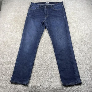 Faherty Jeans Mens 34x30 Blue Indigo Denim Straight Leg Stretch Classic Mid Rise - Picture 1 of 10