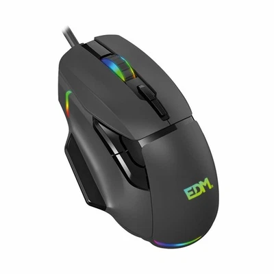 Souris Gaming avec LED EDM 07753 for players Noir 7200 dpi - Photo 1/4