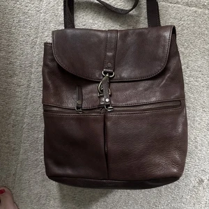 FatFace Pia Multifunctional Leather Backpack Rucksack BROWN RRP £89 PRELOVED - Picture 1 of 19