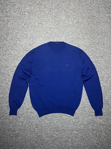 VALENTINO Men's Logo Blue Jumper/Sweater - 100% WOOL - Size XLarge - Picture 1 of 10