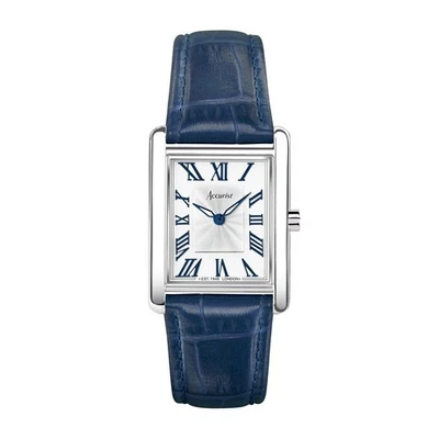 Reloj Accurist Rectángulo Damas Azul Nuevo PVP £169 Modelo 71002 Foto 1 de 4