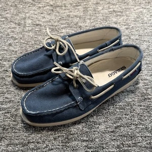 Zapatos de cubierta Sebago para hombre talla UK11 azul Portland lona lavada barco zapatos muelles - Imagen 1 de 7