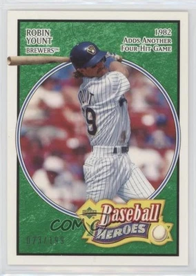 2005 Upper Deck Baseball Heroes Emerald/199 Robin Yount #61 Salón de la fama Foto 1 de 2