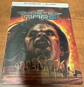 GHOSTS OF MARS - Ltd Ed STEELBOOK (4K UHD + BLU-RAY) New/Sealed - Picture 1 of 7
