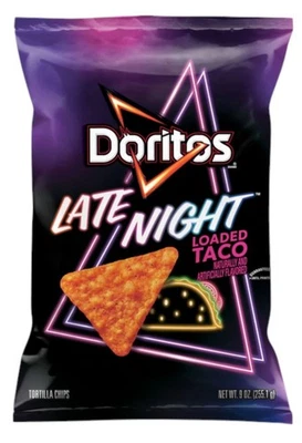 Doritos Tortilla Chips Late Night Loaded Taco 9oz Bag Limited Edition - Image 1 of 4