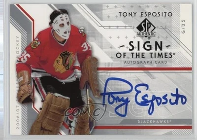 2006-07 SP Authentic Sign of the Times Tony Esposito #ST-TE Auto HOF - Image 1 of 2