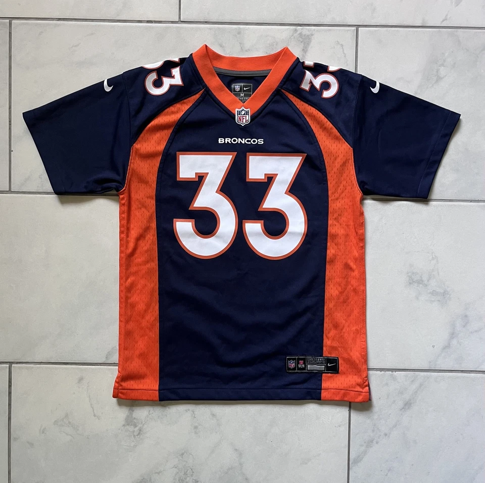 Футболка Nike Denver Broncos молодежная для мальчиков средний размер NFL футбол Williams 33 полиэстер - Изображение 1 из 4