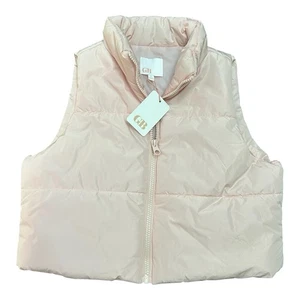 NWT Gianni Bini GB Girls Sz Xl Light Pink Quilted Puffer Vest Sleeveless Jacket - Picture 1 of 9