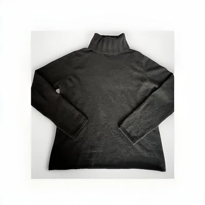 Cashmere Sweater Women’s M-L Black Turtleneck Unbranded. - Image 1 of 4